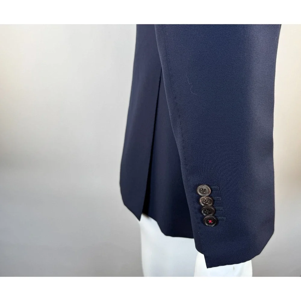 SuitSupply Vitale Barberis Canonico Wool‎ Jacket Mens 38 EUC Double-Vented Navy